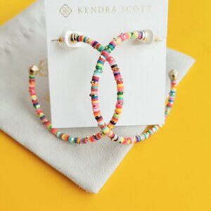 Kendra Scott Reece Gold Neon Mix Hoop Earrings